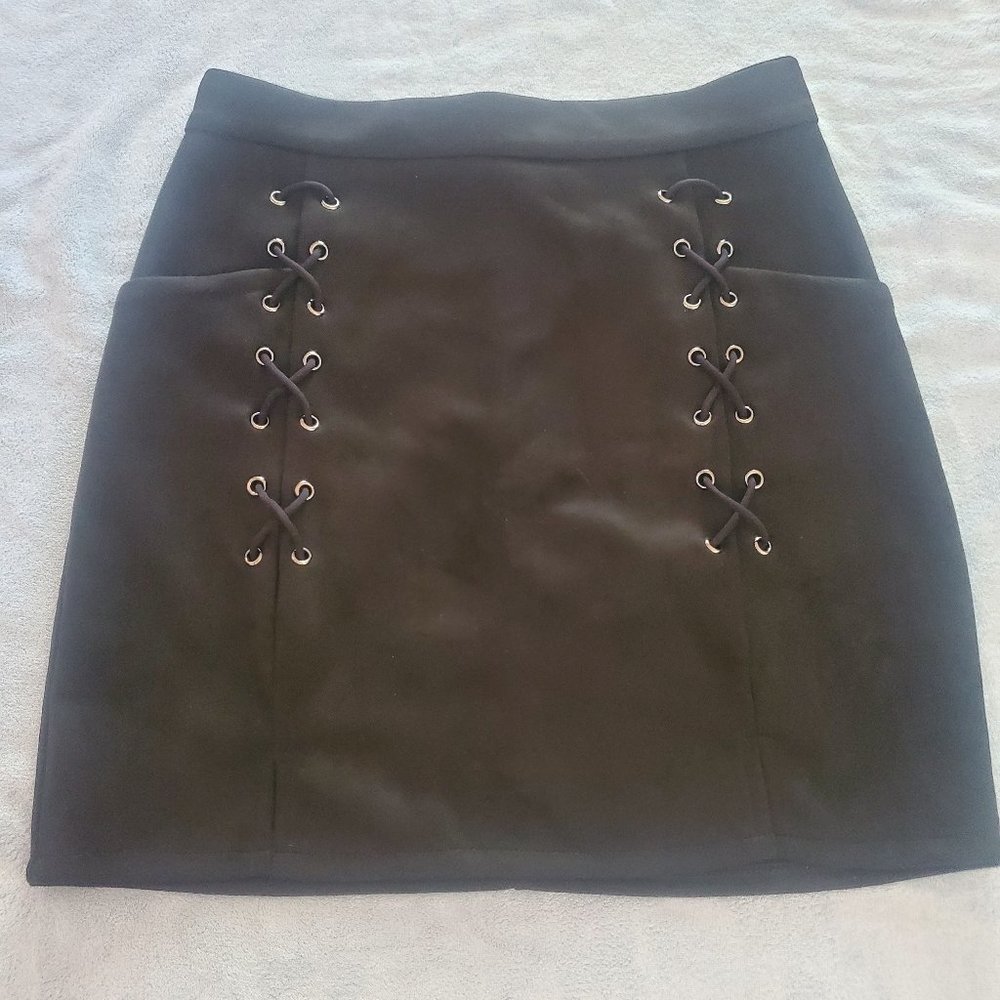 Lace-up Mini Skirt